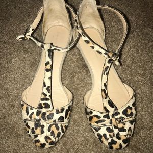 Zara cheetah flats size 37 or 7